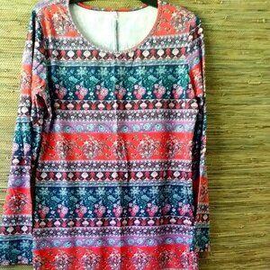 Xhilaration Abstract Print Dress 🌀 Cotton Stretch  Preowned Slay